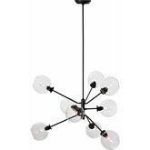 Atom Pendant Lamp w/ 9 Round Clear Glass Shades